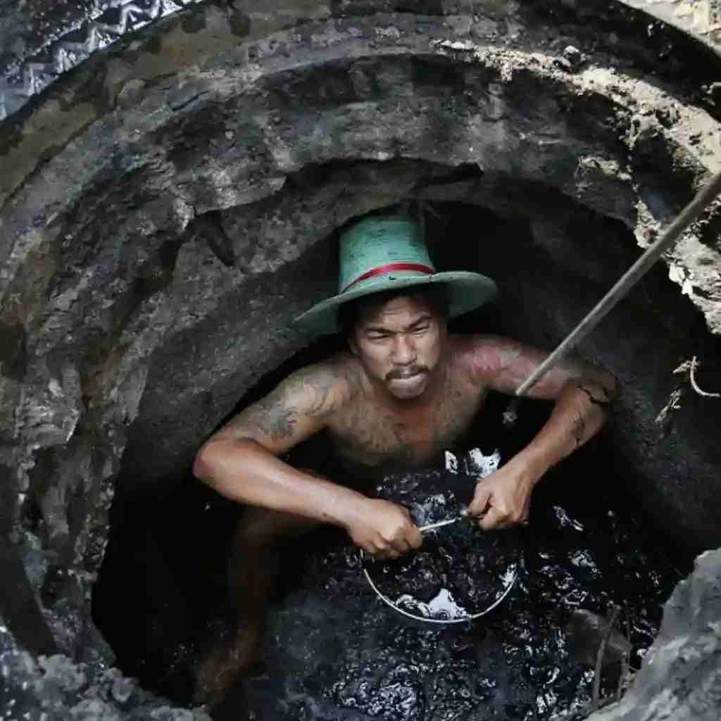without protection sewer cleaning